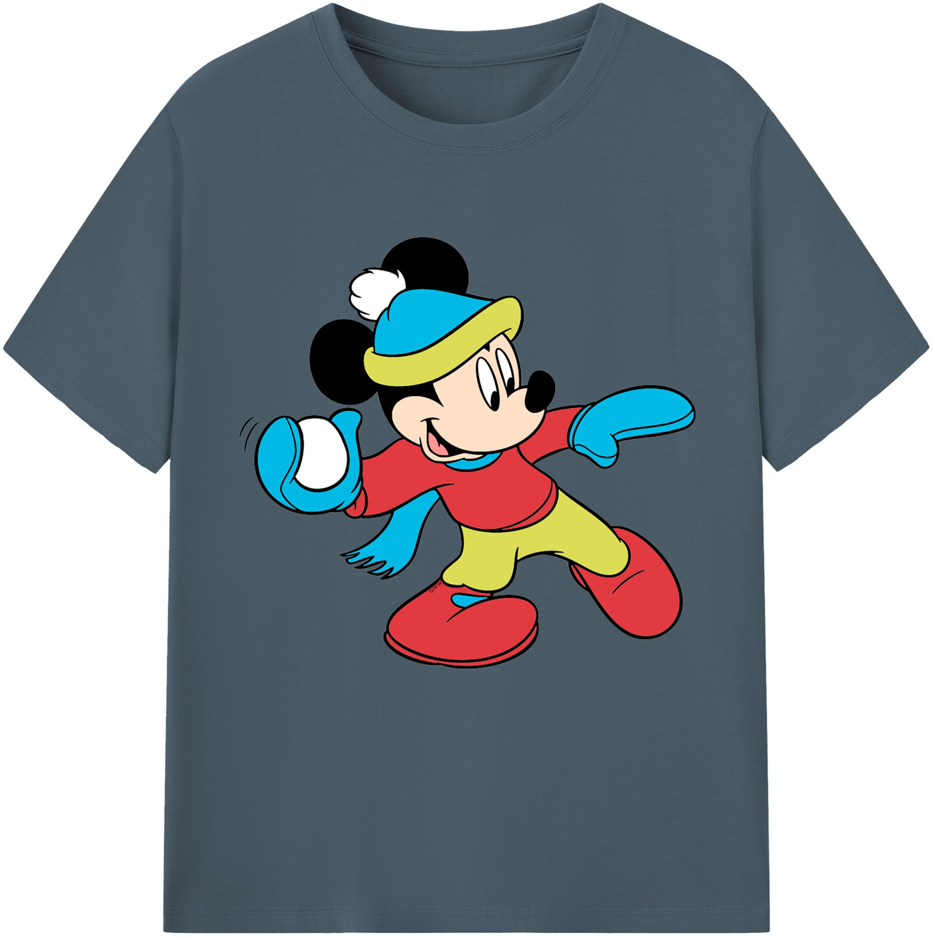 （画像用） ミッキーマウス Mickey Mouse 綿100％半袖Tシャツ（フロントプリント）